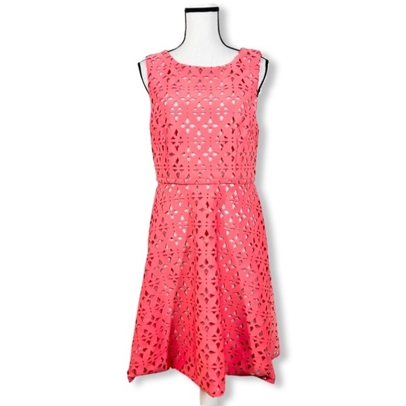 Adrianna Papell Coral Pink Fit And Dress - Picture 1 of 4